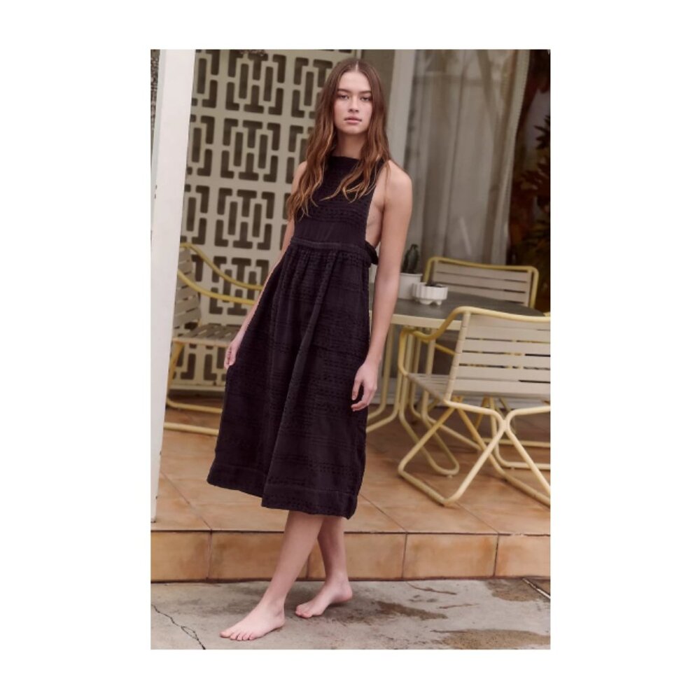 NWT Free People Apron Dress - Size M - Good For The Soul Pinafore Midi Dress